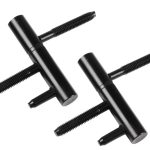 Starx inboorpaumelle voor houten kozijnen vernikkeld 75 x 14 mm zwart