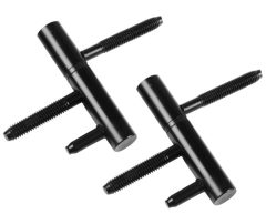 Starx inboorpaumelle voor houten kozijnen vernikkeld 75 x 14 mm zwart