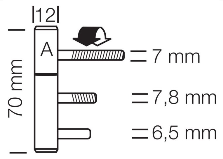 Starx inboorpaumelle voor stalen kozijnen vernikkeld 70 x 12 mm - Afbeelding 2