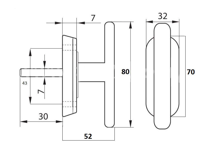 Draaikiepgarnituur Klassiek mat zwart - Afbeelding 2