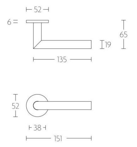 SKG3 Veiligheid Achterdeur Set Sharon PVD mat Goud - Afbeelding 3