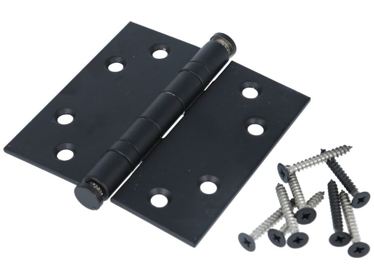 Kogellagerscharnier 8989 mm rechte hoek mat zwart