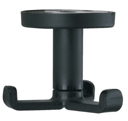 Kapstokhaak Draaibaar Onderbouw Kunststof zwart