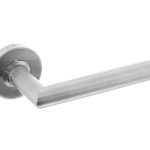 Intersteel deurklink recht Jura ø19mm op rozet met ring met veer rvs