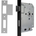 AXA Toilet-badkamerslot WC63/8 met zwarte Voorplaat