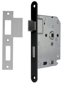 AXA Toilet-badkamerslot WC63/8 met zwarte Voorplaat