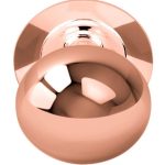 Voordeurknop BASIC LB80V Vast met Rozet PVD gepolijst koper