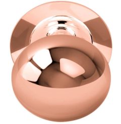 Voordeurknop BASIC LB80V Vast met Rozet PVD gepolijst koper