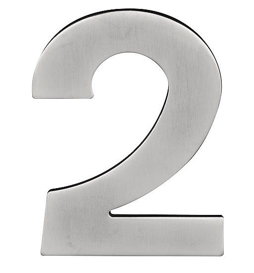 BASICS Huisnummer LBHN100-2 PVD mat rvs