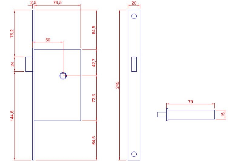 Cabana Roble magneet loopslot zwarte voorplaat - Afbeelding 2