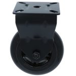 Bok Skatewiel zwart met bevestigingsplaat 75 mm