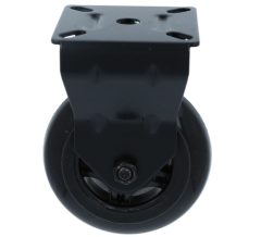 Bok Skatewiel zwart met bevestigingsplaat 75 mm