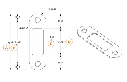Mauer Sluitplaat 145 Loop en BAD/WC met magneet Ls/Rs zwart - Afbeelding 3