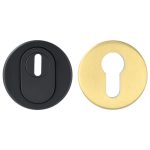 Veiligheid-Rozet Met Kerntrekbeveiliging Buiten zwart/Binnen Goud