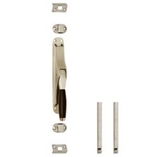 Intersteel Set pomp-espagnolet Ton 400 inclusief stangenset 2x 1250mm nikkel mat/ebbenhout