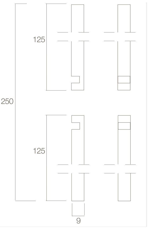 Intersteel Set pomp-espagnolet Ton 400 inclusief stangenset 2x 1250mm nikkel mat/ebbenhout - Afbeelding 3
