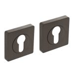 Intersteel cilinderrozetten verdekt 55x55x10mm met nokken antraciet grijs