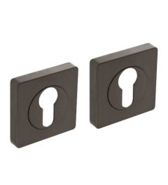 Intersteel cilinderrozetten verdekt 55x55x10mm met nokken antraciet grijs