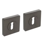 Intersteel sleutelrozetten verdekt 55x55x10mm met nokken antraciet grijs