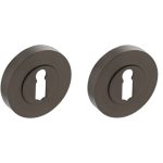 Intersteel sleutelrozetten verdekt ø52x10mm met nokken antraciet grijs