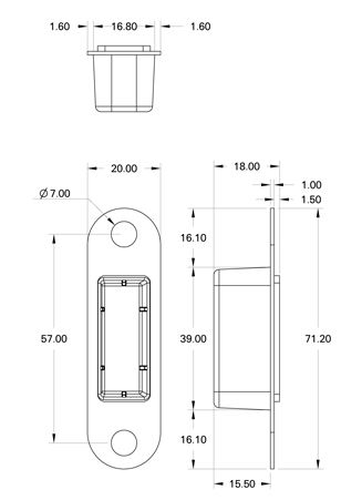 Mauer Sluitplaat 145 Loop en BAD/WC met magneet Ls/Rs - Afbeelding 2