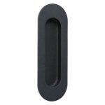 Schuifdeurkom Ovaal 120x40mm rvs/zwart