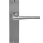 Deurklink Basis Wig Massief rvs Op langschild Blind