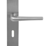 Deurklink Basis Wig Massief rvs Op langschild SL56