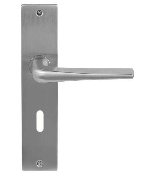 Deurklink Basis Wig Massief rvs Op langschild SL56