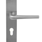 Deurklink Basis Wig Massief rvs Op langschild PC55