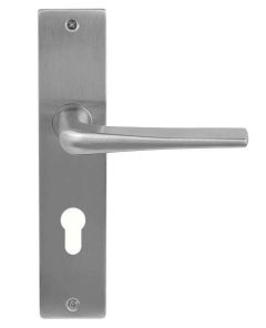 Deurklink Basis Wig Massief rvs Op langschild PC55