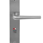 Deurklink Basis Wig Massief rvs Op langschild WC63/8