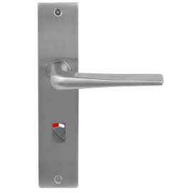 Deurklink Basis Wig Massief rvs Op langschild WC63/8