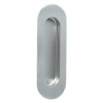 Schuifdeurkom Ovaal 120x40mm rvs