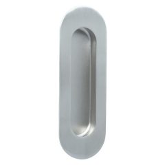 Schuifdeurkom Ovaal 120x40mm rvs