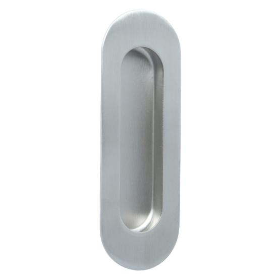 Schuifdeurkom Ovaal 120x40mm rvs