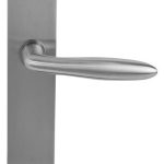 Deurklink Sigaar model Massief rvs Op langschild Blind