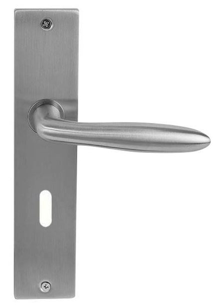 Deurklink Sigaar model Massief rvs Op langschild SL56