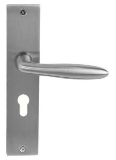 Deurklink Sigaar model Massief rvs Op langschild PC55