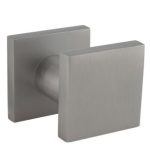 Voordeurknop vierkant verkropt op achterplaat met éénzijdige montage Aluminium F1