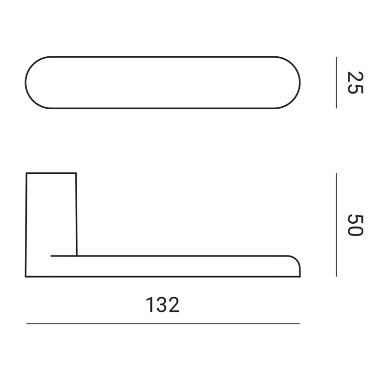 Nuda deurklink Pure chroom mat - Afbeelding 2