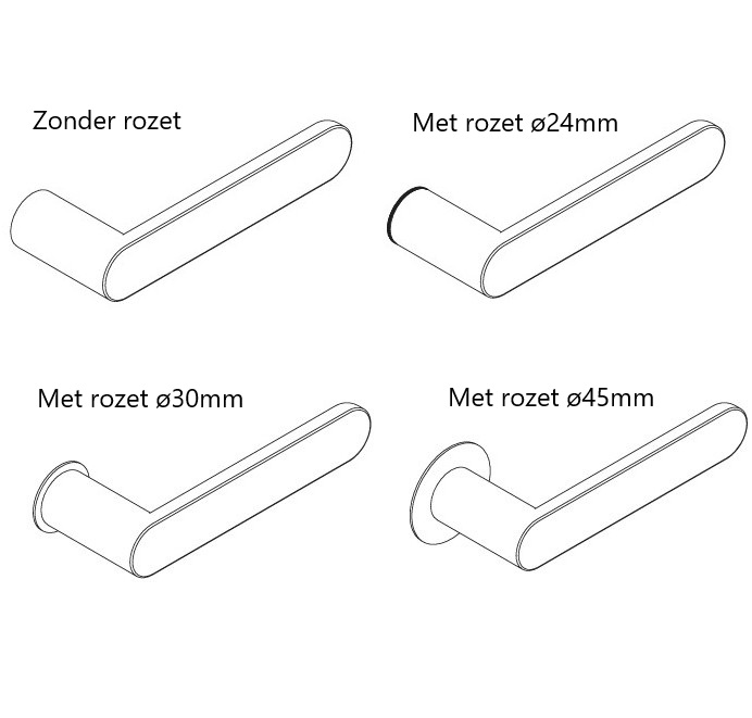 Nuda deurklink Pure chroom mat - Afbeelding 3