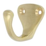 Kapstokhaakje messing mat Goud