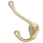 Hoed en jashaak 85 mm messing mat Goud