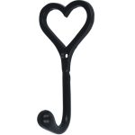 Kapstokhaakje Hartje IJzer zwart