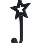 Kapstokhaakje Ster IJzer zwart