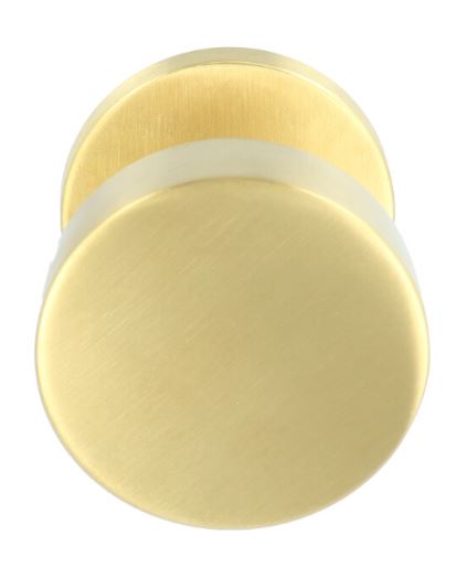 Voordeurknop BASICS LB503V Vast op Rozet PVD mat goud