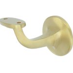 Leuninghouder Blind Vlak Zadel messing mat Goud