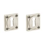 Intersteel sleutelplaatjes Vierkant Basic nikkel