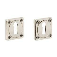 Intersteel sleutelplaatjes Vierkant Basic nikkel